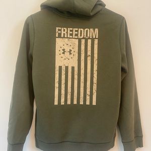 Boys Under Armour green hoodie